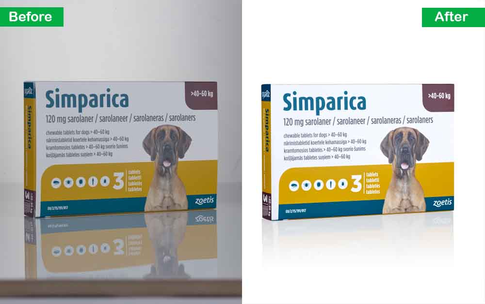 Achieve a sleek mirror/reflection shadow effect with our expert Shadow Creation Services to elevate your product images